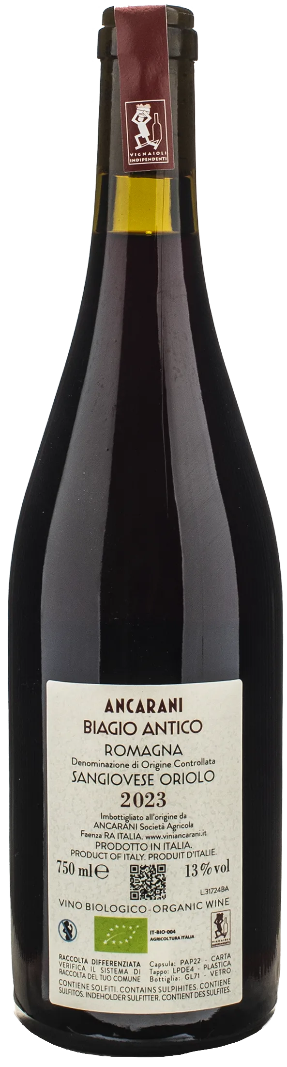 Ancarani Romagna Sangiovese Oriolo Biagio Antico 2023 - Image 2