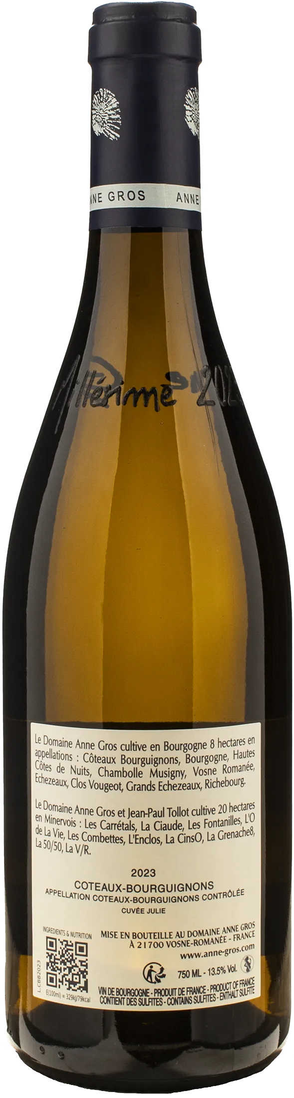 Anne Gros Coteaux Bourguignons Cuvee Julie 2023 - Image 2