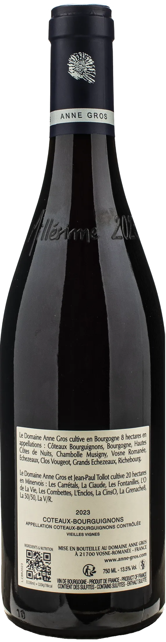 Anne Gros Coteaux Bourguignons Vieilles Vignes 2023 - Image 2