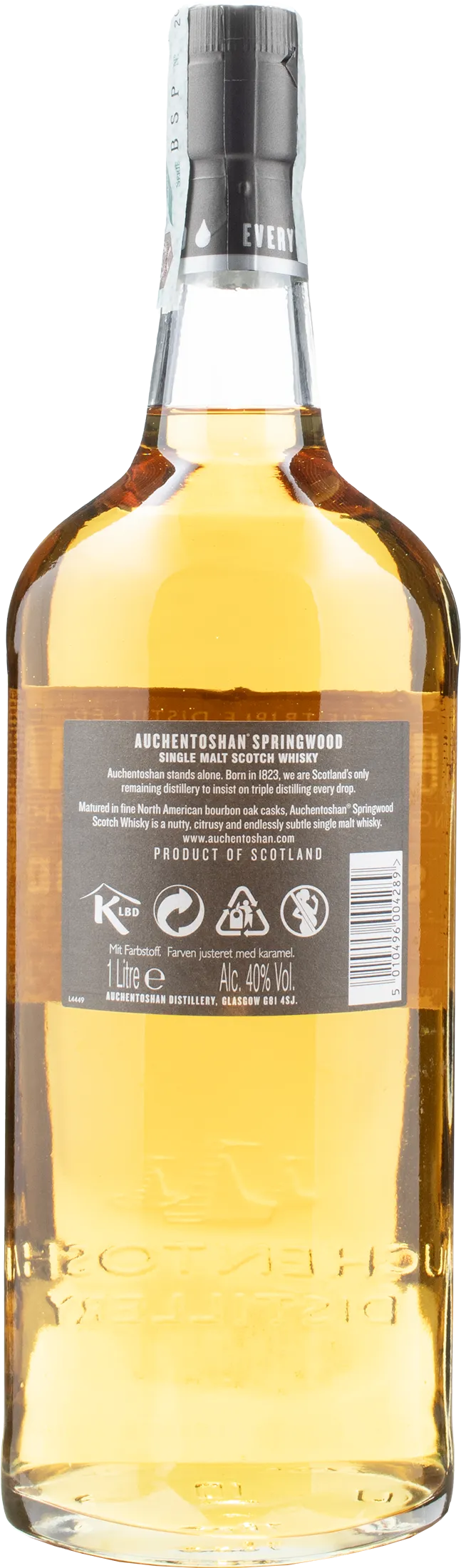 Auchentoshan Whisky Single Malt Scotch Whisky Springwood 1L - Image 2