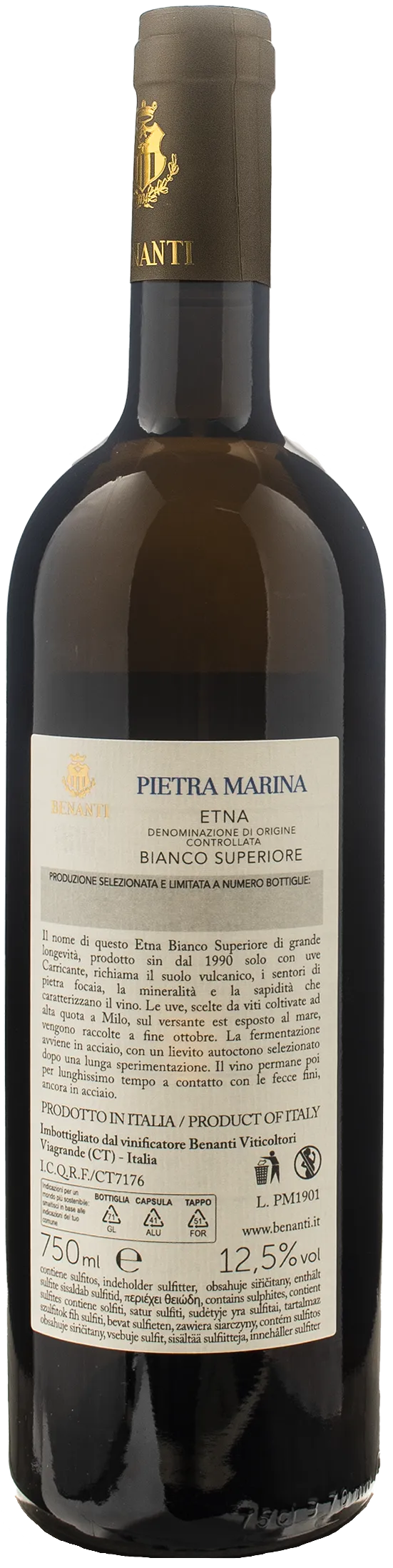 Benanti Etna Bianco Superiore Pietra Marina 2019 - Image 2