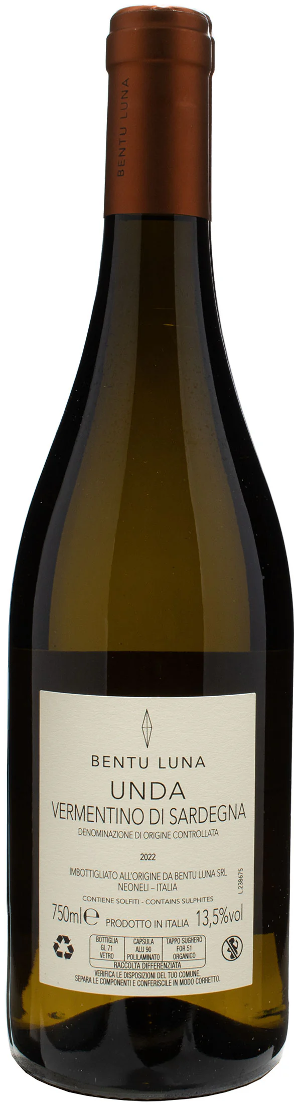 Bentu Luna Vermentino di Sardegna Unda 2022 - Image 2