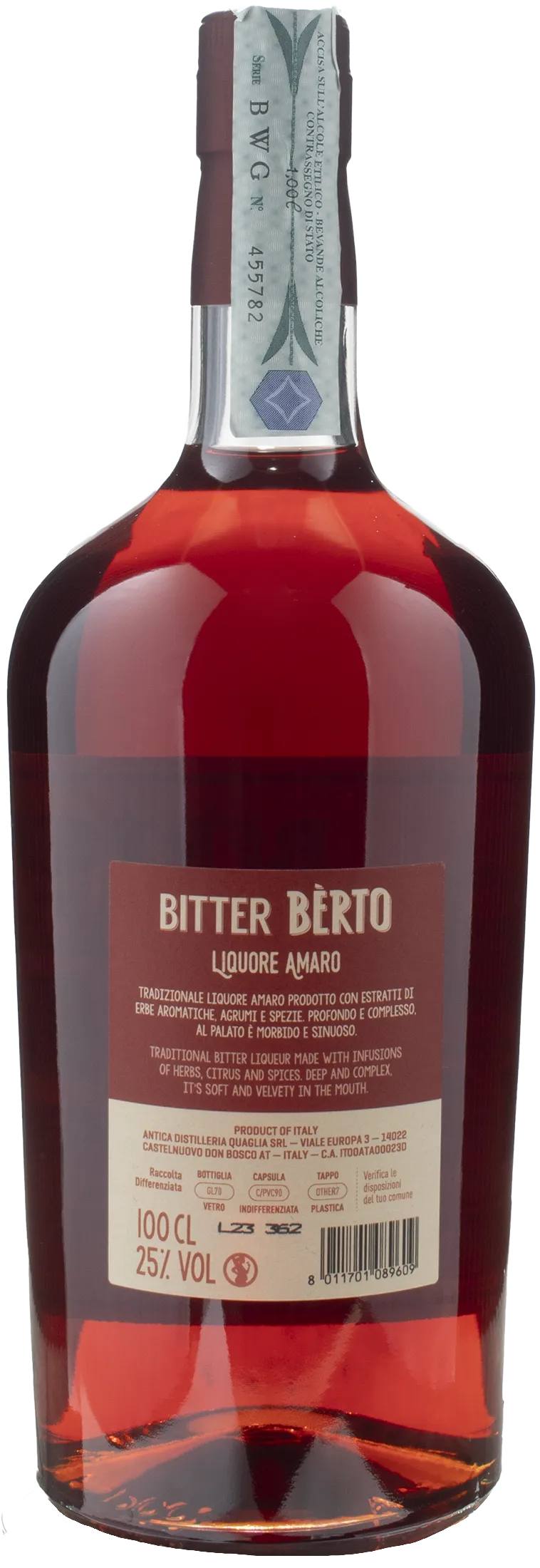 Berto Bitter Liquore Amaro 1L - Image 2