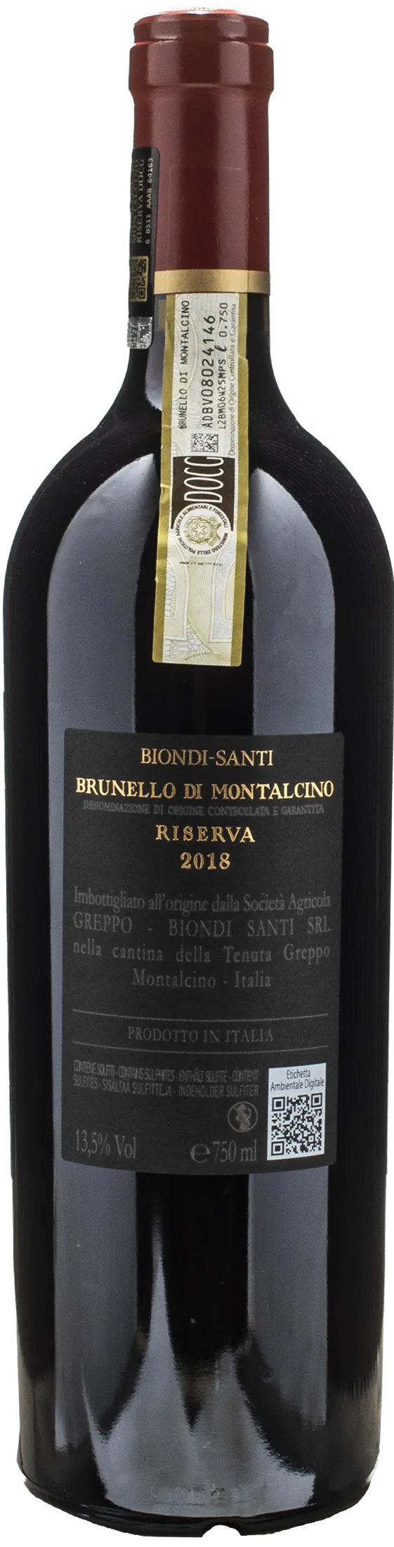Biondi Santi Brunello di Montalcino Greppo Riserva 2018 - Image 2