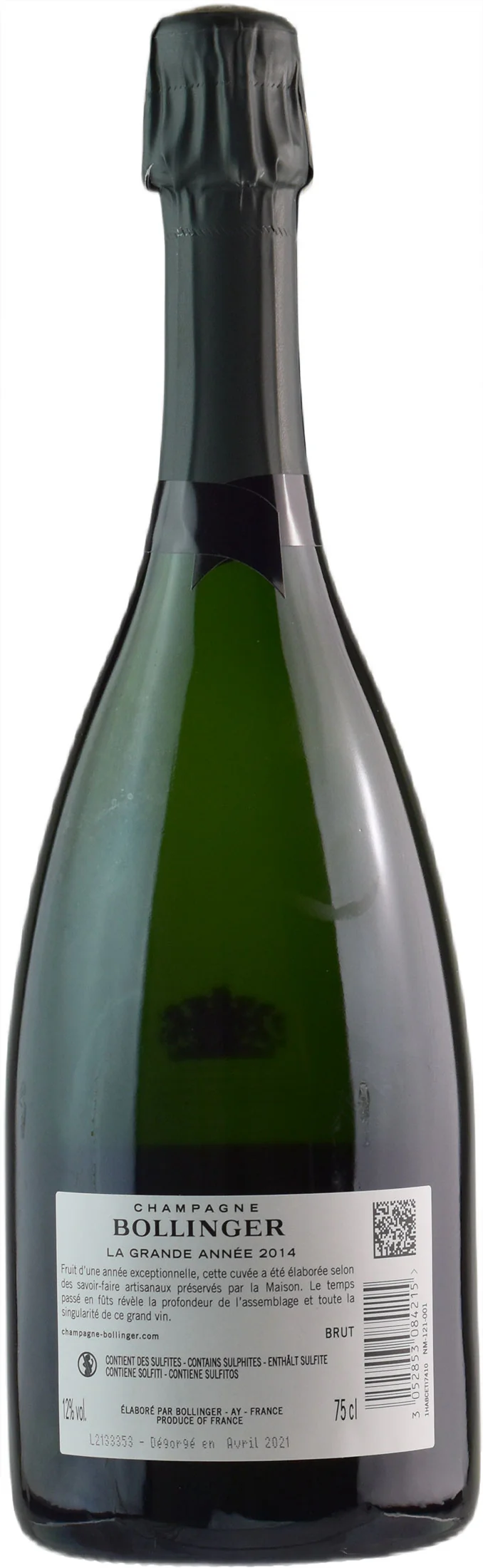 Bollinger Champagne La Grande Année Brut 2014 - Image 2
