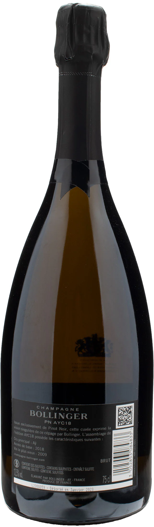 Bollinger Champagne PN AYC Brut 2018 - Image 2