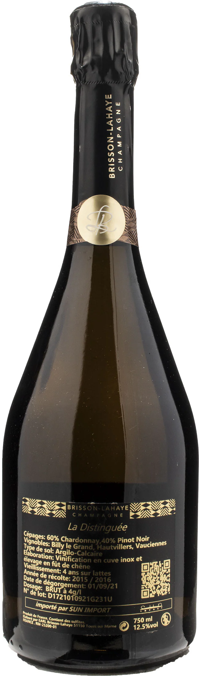 Brisson Lahaye Champagne La Distinguee Brut - Image 2