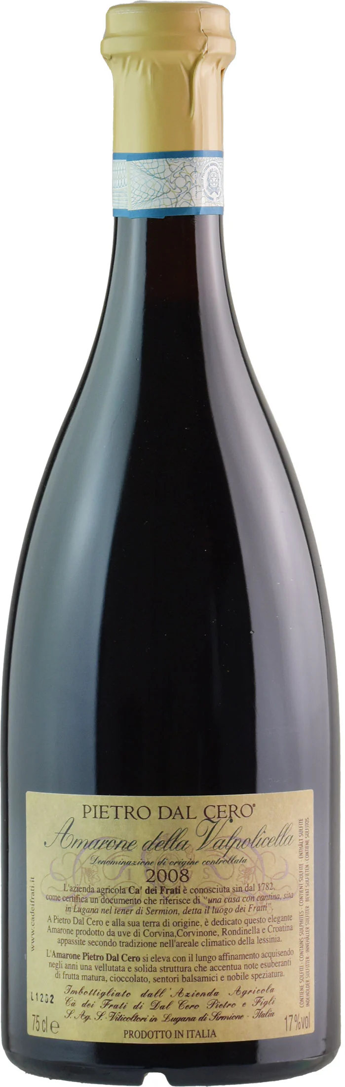 Ca' dei Frati Amarone della Valpolicella Pietro Dal Cero 2008 - Image 2