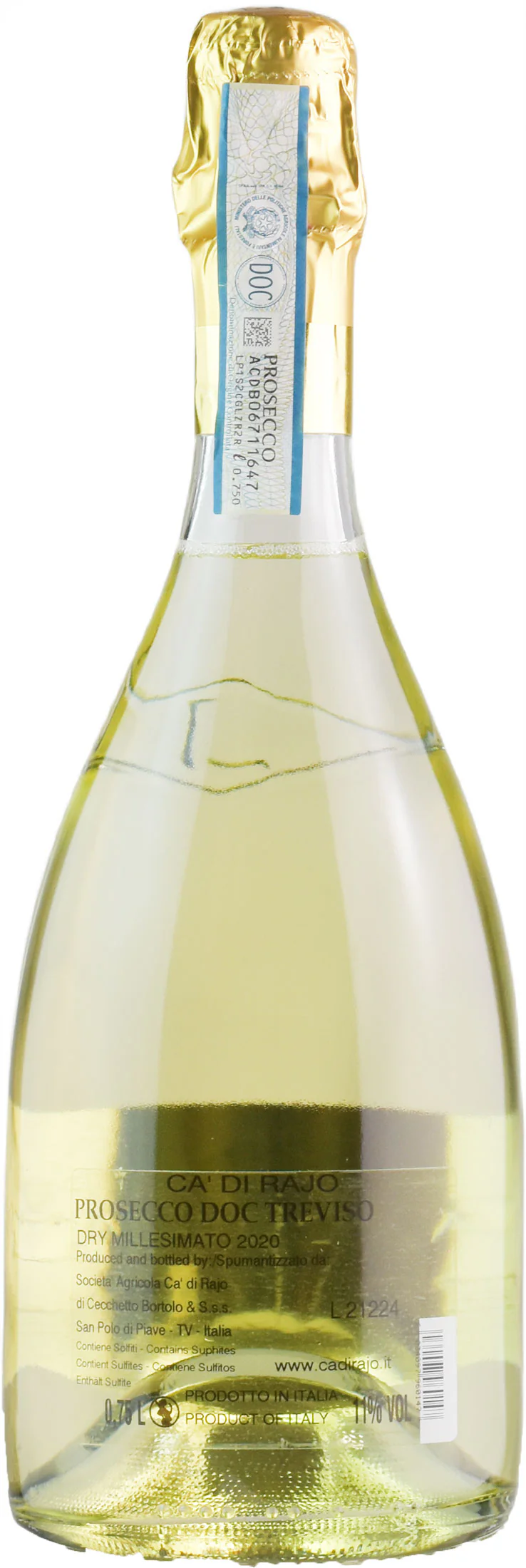 Ca di Rajo Prosecco Spumante Dry 2020 - Image 2