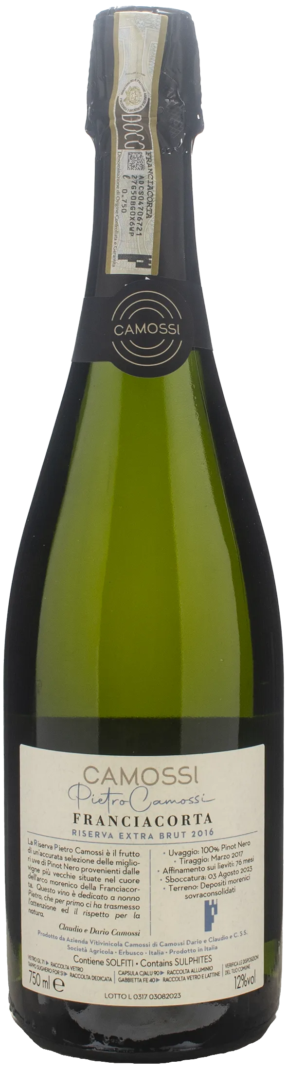 Camossi Franciacorta Pietro Camossi Extra Brut Riserva 2016 - Image 2