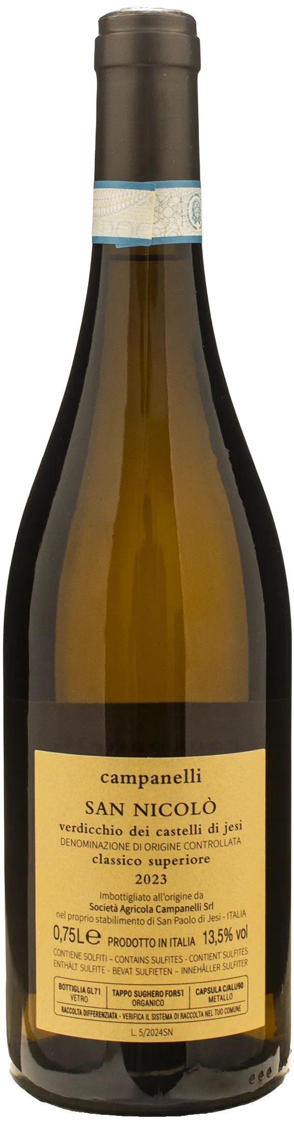 Campanelli Verdicchio dei Castelli di Jesi Classico Superiore San Nicolo 2023 - Image 2