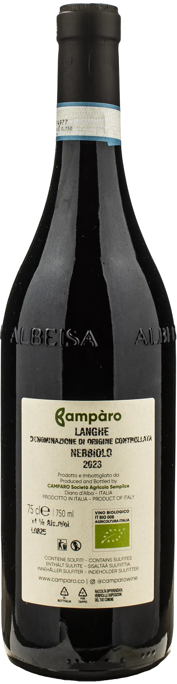 Camparo Langhe Nebbiolo Cosi 2023 - Image 2