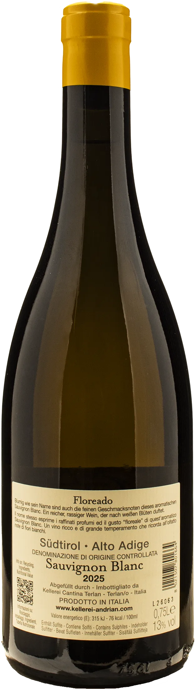 Cantina Andriano Sauvignon Blanc Floreado 2025 - Image 2