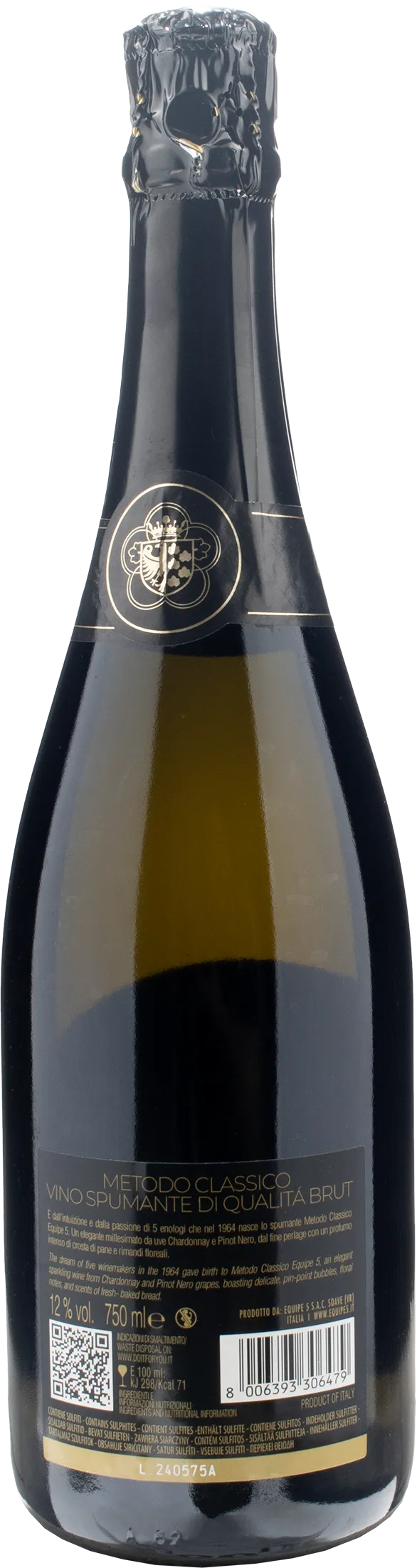 Cantina di Soave Equipe 5 Metodo Classico Cuvee N°60 Brut - Image 2