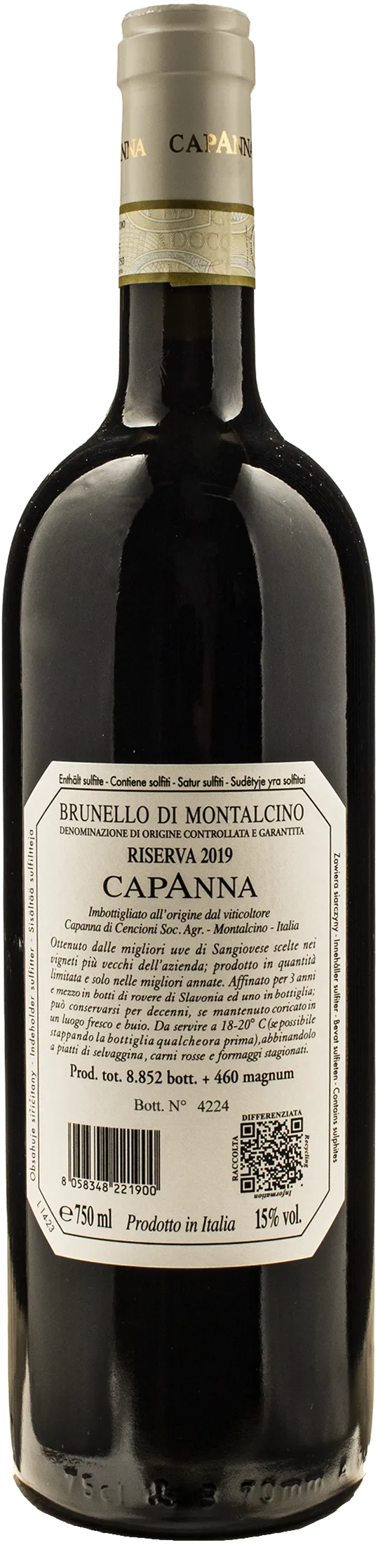 Capanna Brunello di Montalcino Riserva 2019 - Image 2