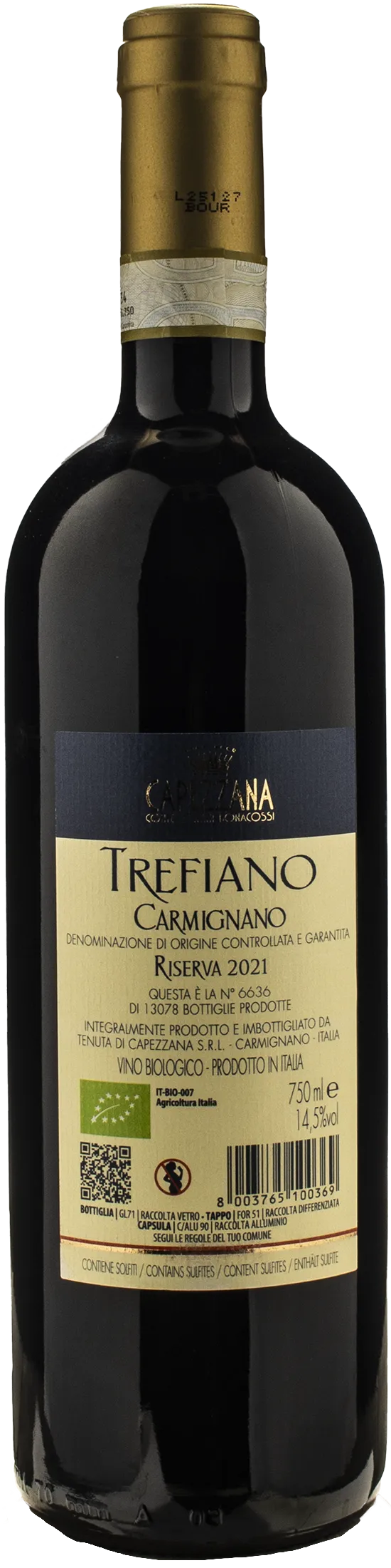 Capezzana Carmignano Trefiano Riserva 2021 - Image 2