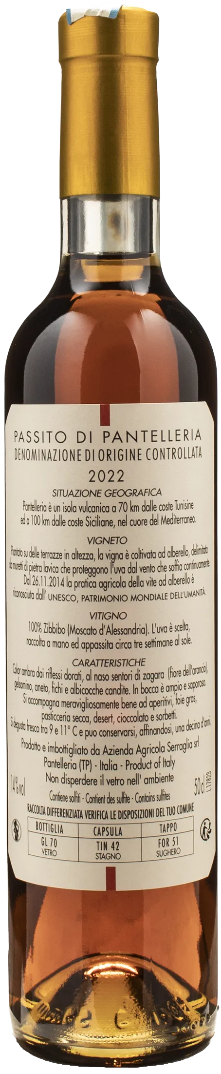Carole Bouquet Sangue d'Oro Passito di Pantelleria 0.5L 2022 - Image 2