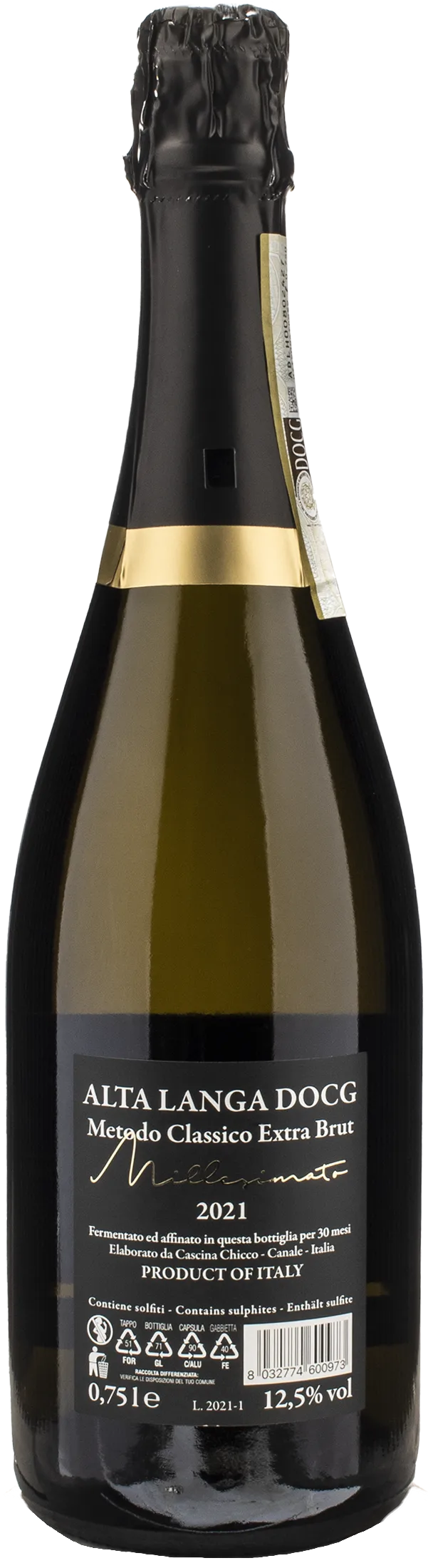 Cascina Chicco Alta Langa Extra Brut Millesimato 2021 - Image 2