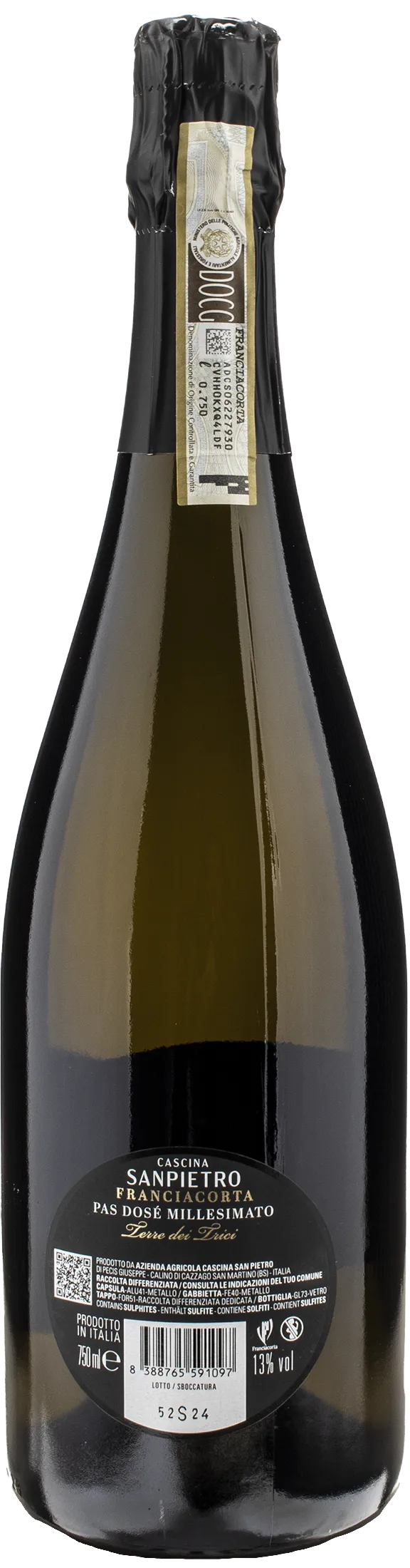 Cascina San Pietro Franciacorta Pas Dose Cuvee Terre dei Trici 2019 - Image 2