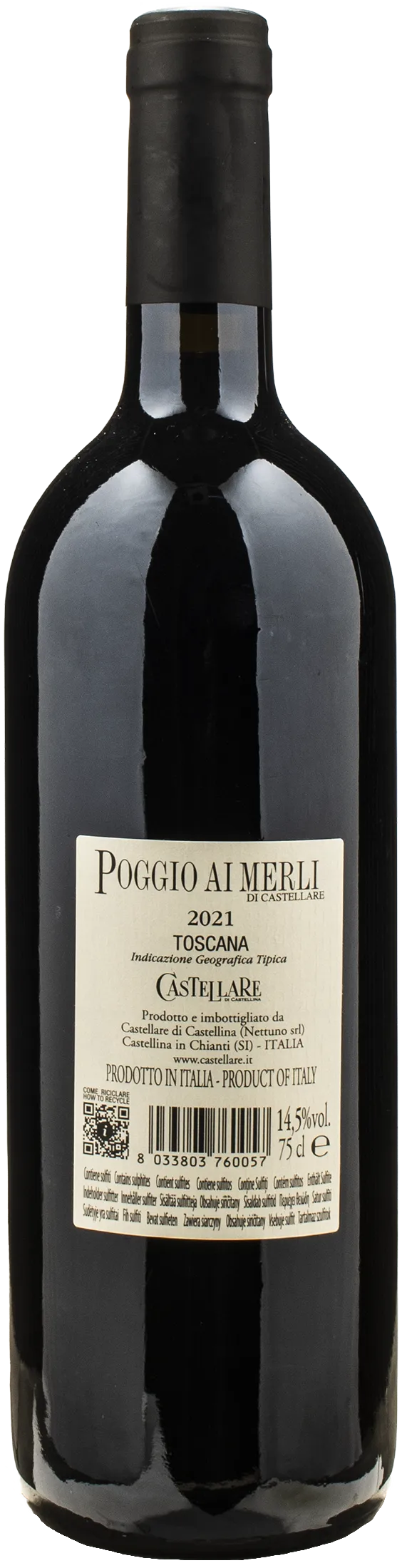 Castellare di Castellina Merlot Poggio ai Merli 2021 - Image 2