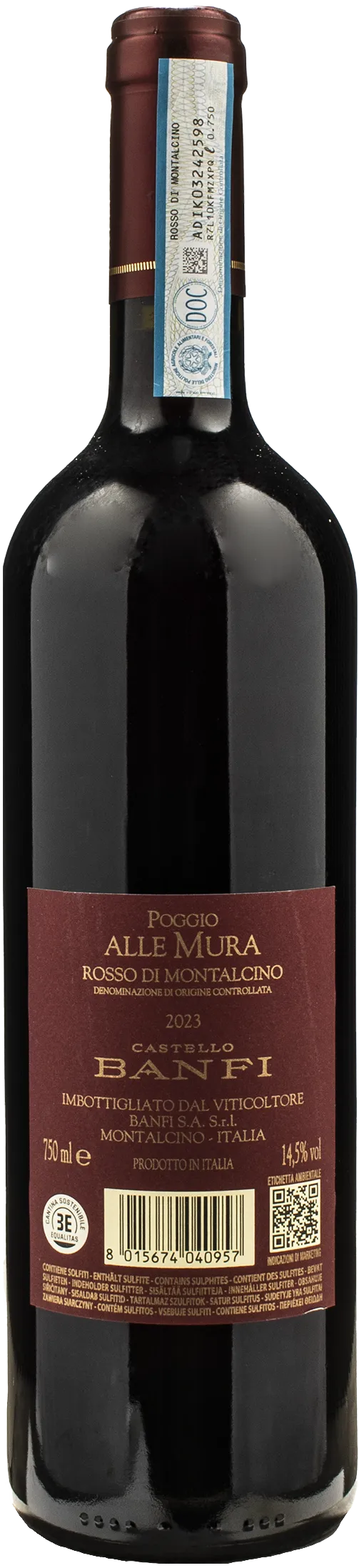Castello Banfi Rosso di Montalcino Poggio alle Mura 2023 - Image 2