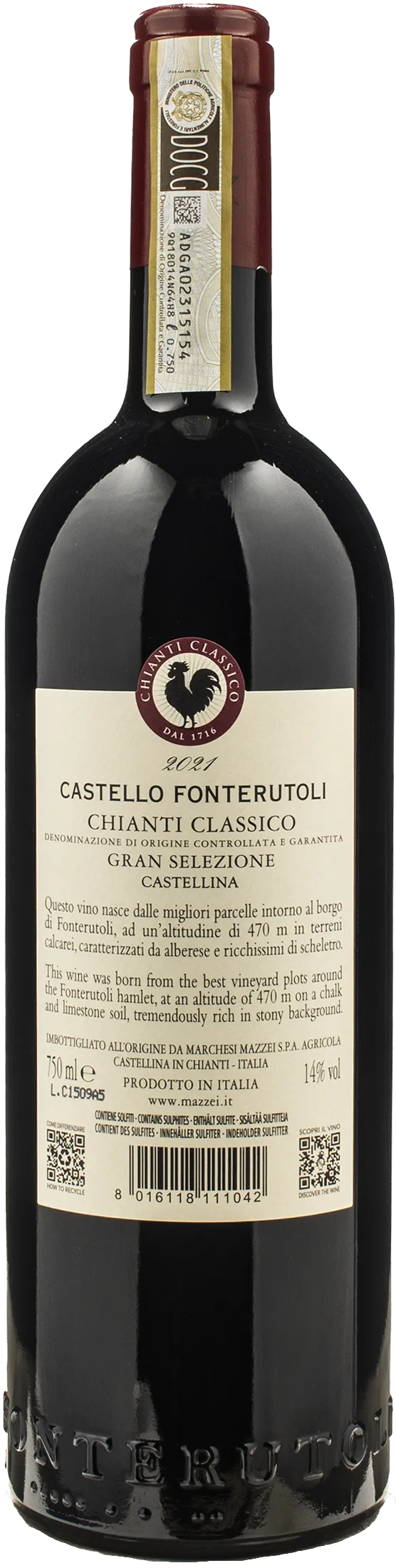 Castello di Fonterutoli Chianti Classico Gran Selezione Castellina 2021 - Image 2