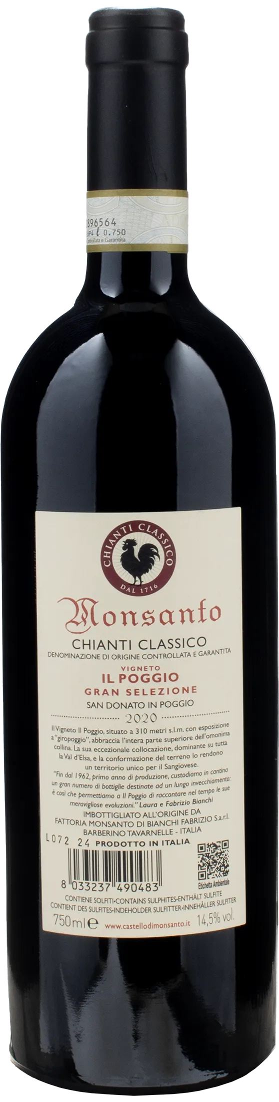 Castello di Monsanto Chianti Classico Gran Selezione Il Poggio 2020 - Image 2