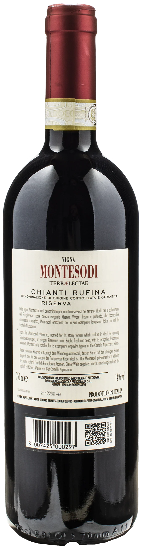 Castello di Nipozzano Chianti Rufina Montesodi Riserva 2021 - Image 2