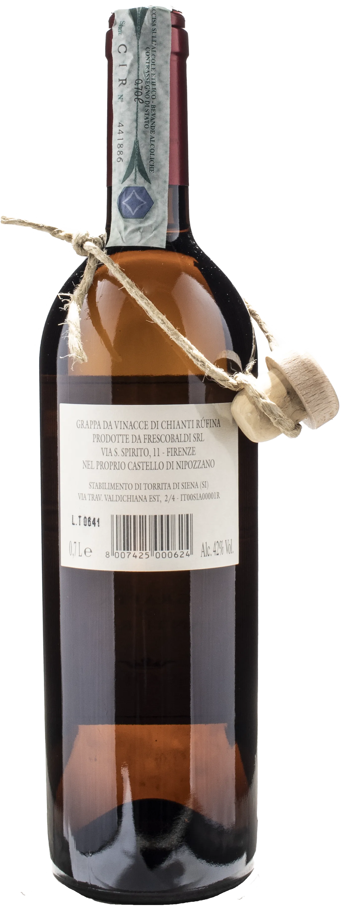 Catello di Nipozzano Grappa di Chianti Ruffina 0.7L - Image 2