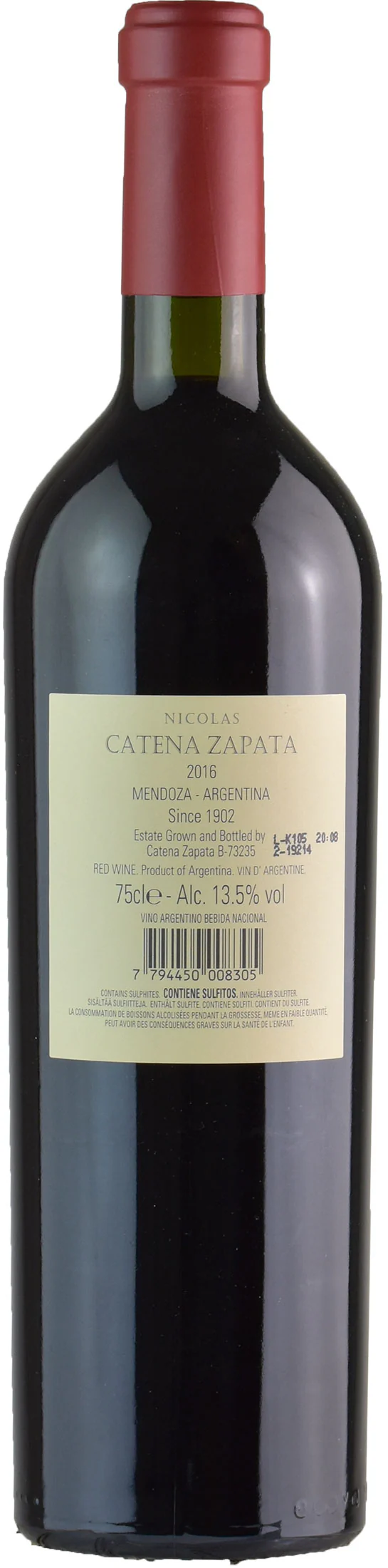 Catena Zapata Nicolas Catena Zapata 2016 - Image 2