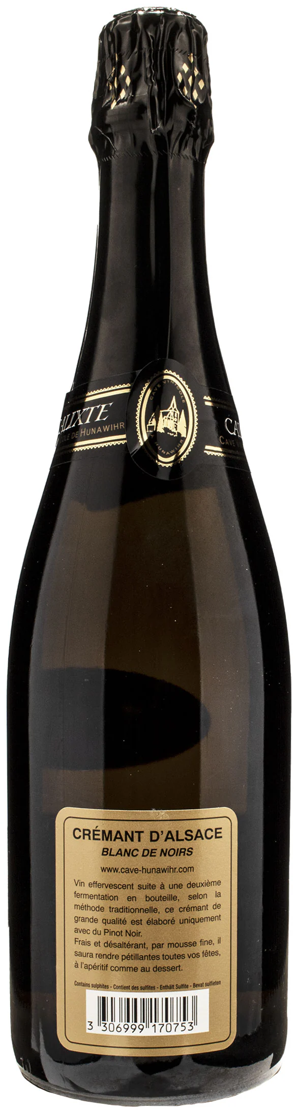 Cave Vinicole de Hunawihr Calixte Cremant d’Alsace Blanc de Noirs Brut - Image 2