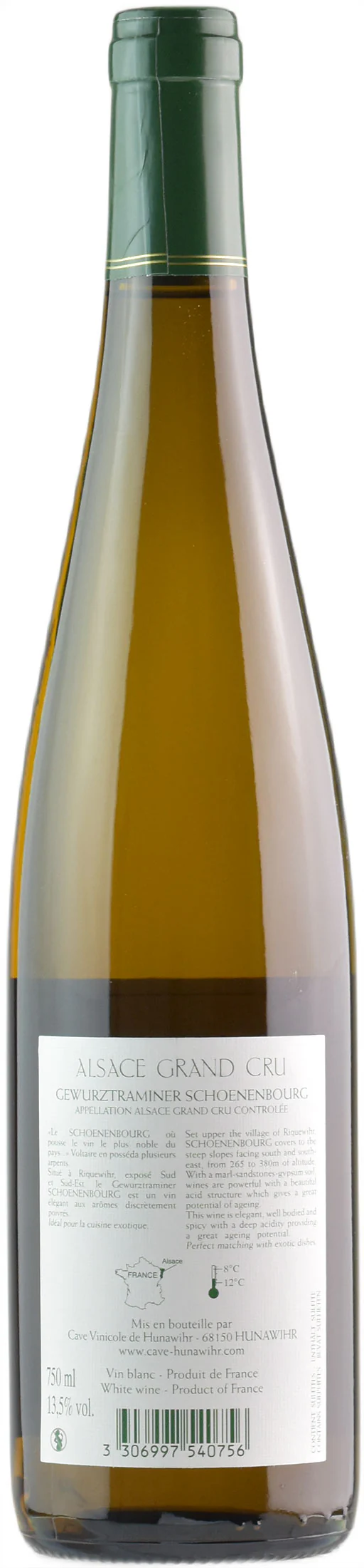 Cave Vinicole de Hunawihr Gewurztraminer Grand Cru Schoenenbourg 2017 - Image 2