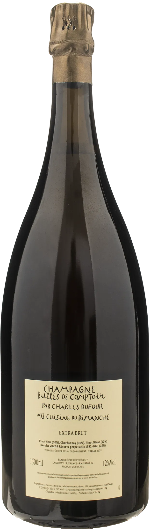 Charles Dufour Champagne Bulles de Comptoir 13 Extra Brut Magnum - Image 2