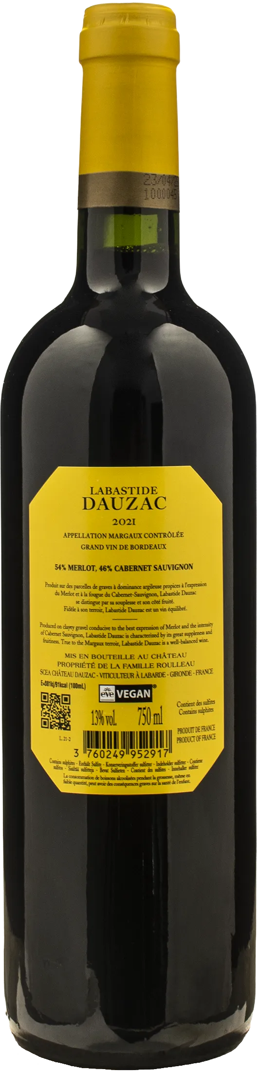 Chateau Dauzac Margaux Labastide Dauzac 2021 - Image 2