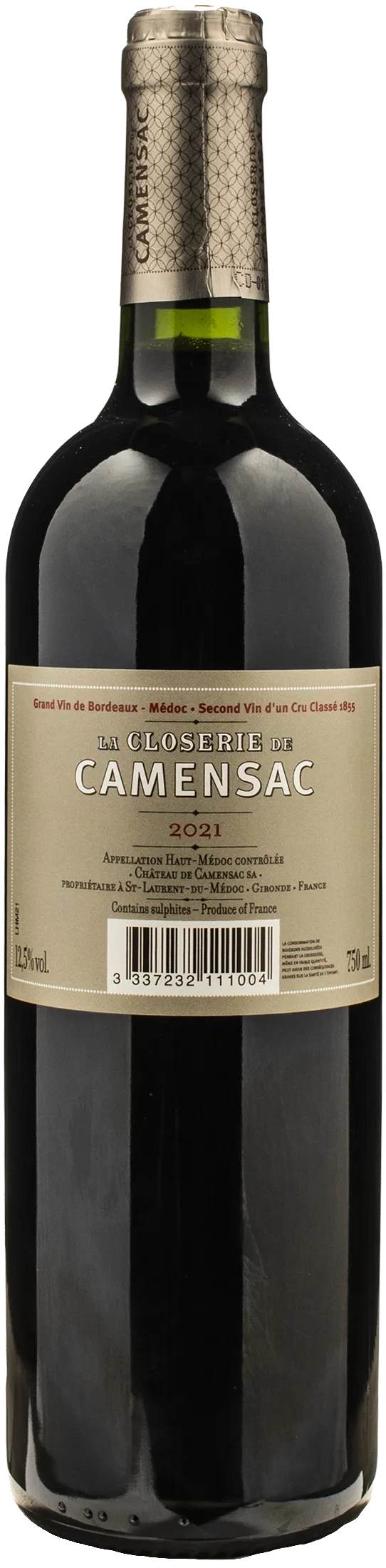 Chateau de Camensac La Closerie de Camensac Haut Medoc 2021 - Image 2