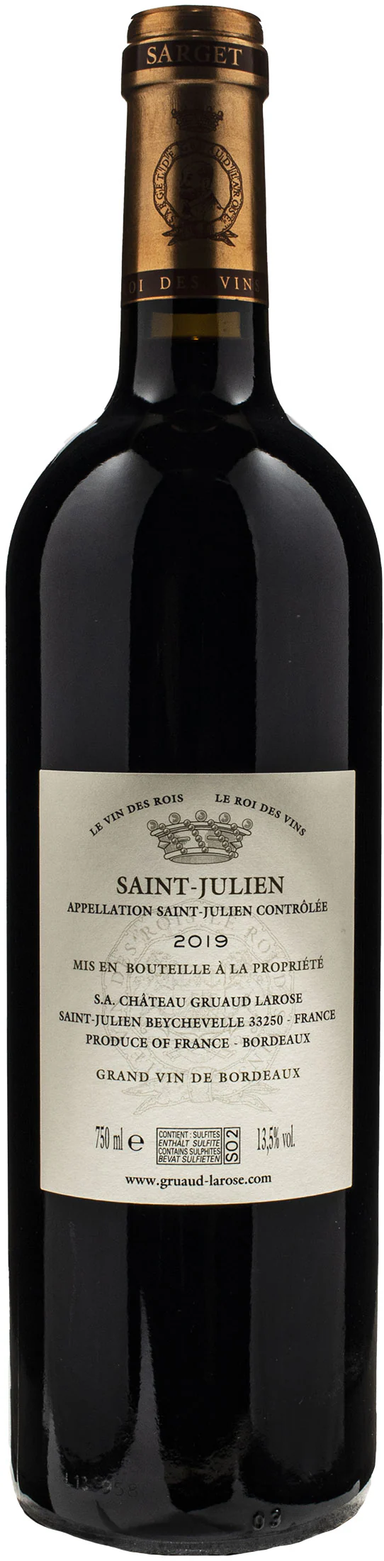 Chateau Gruaud Larose Sarget de Gruaud Larose Saint Julien 2019 - Image 2