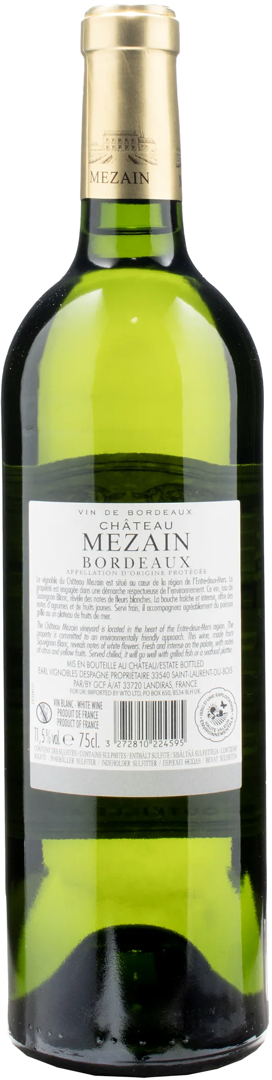 Chateau Mezain Bordeaux Sauvignon Blanc 2022 - Image 2