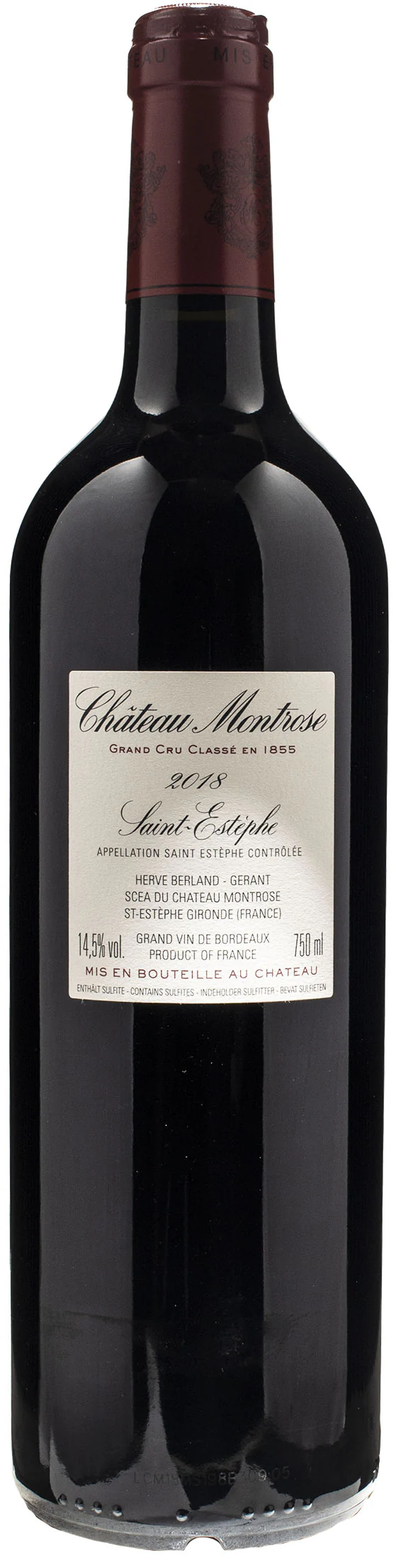 Chateau Montrose Saint Estephe Grand Cru Classe 2018 - Image 2