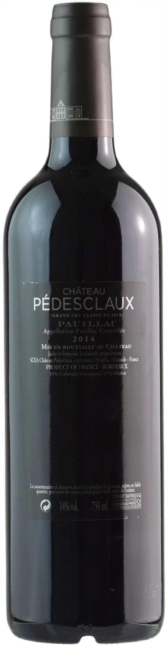 Chateau Pedesclaux Pauillac Grand Cru 2014 - Image 2