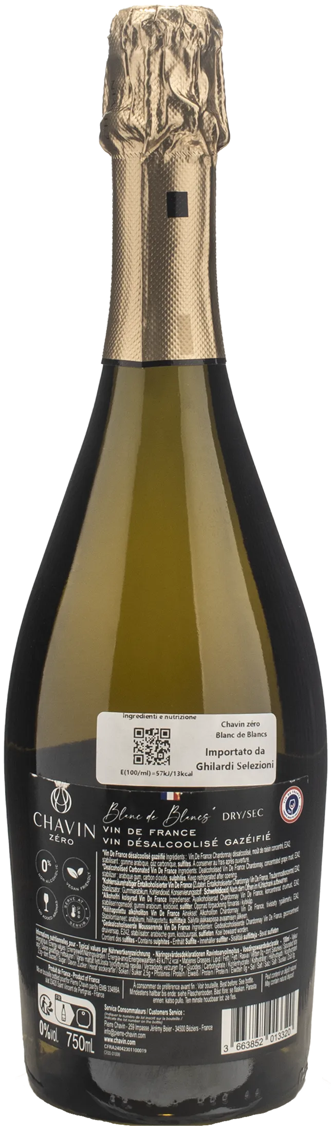 Chavin Blanc de Blancs Zero Alcol - Image 2