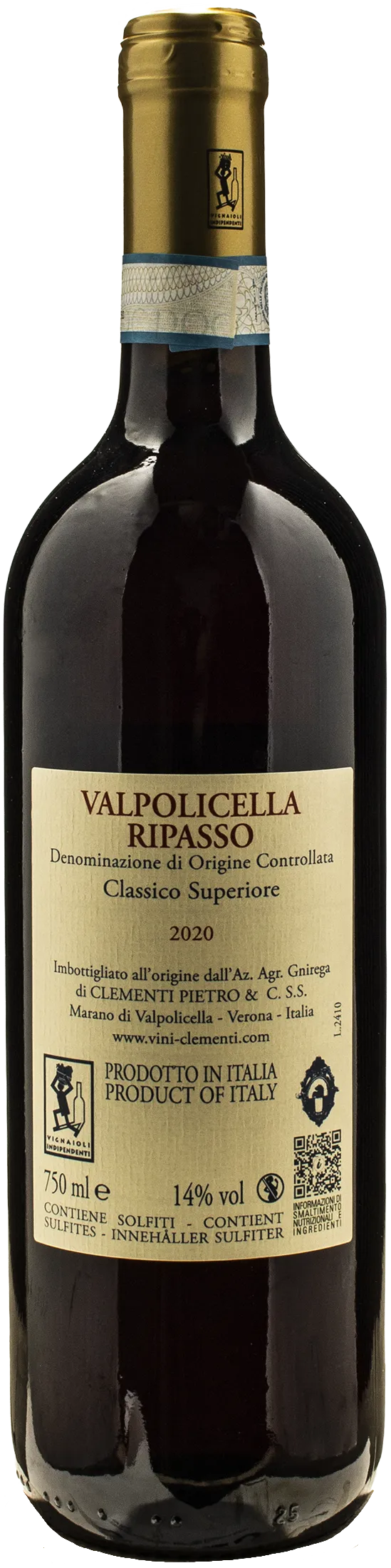 Clementi Valpolicella Ripasso Classico Superiore 2020 - Image 2