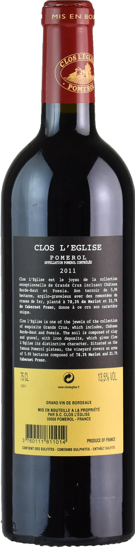 Clos l'Eglise Pomerol 2011 - Image 2