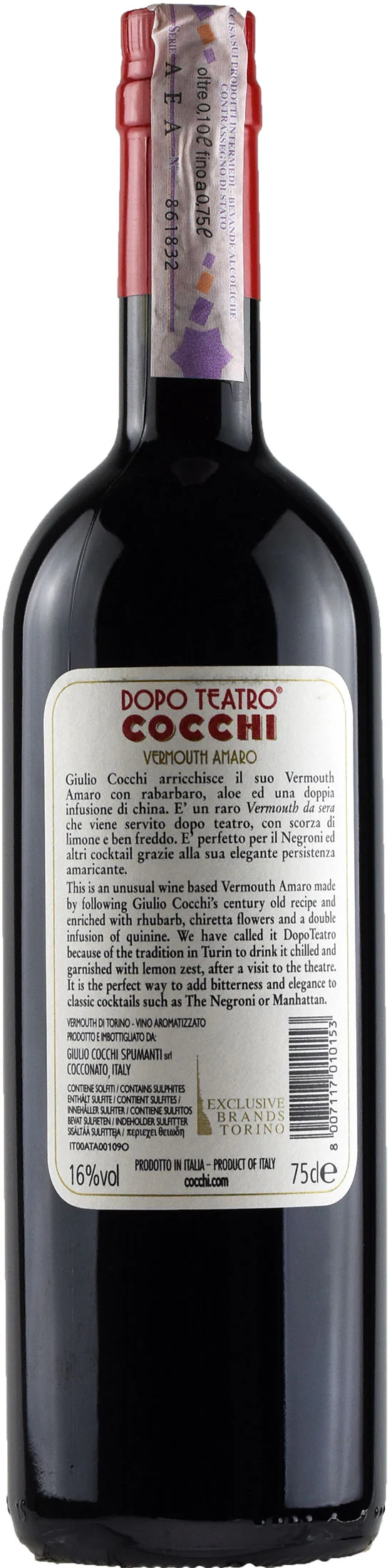 Cocchi Dopo Teatro Vermouth Amaro 0.75L - Image 2