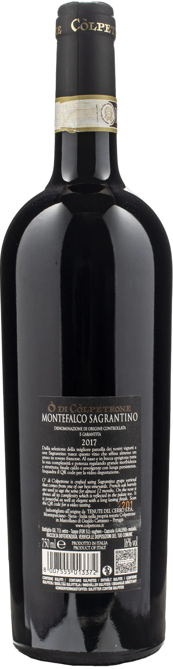 Colpetrone Montefalco Sagrantino O di Colpetrone 2017 - Image 2