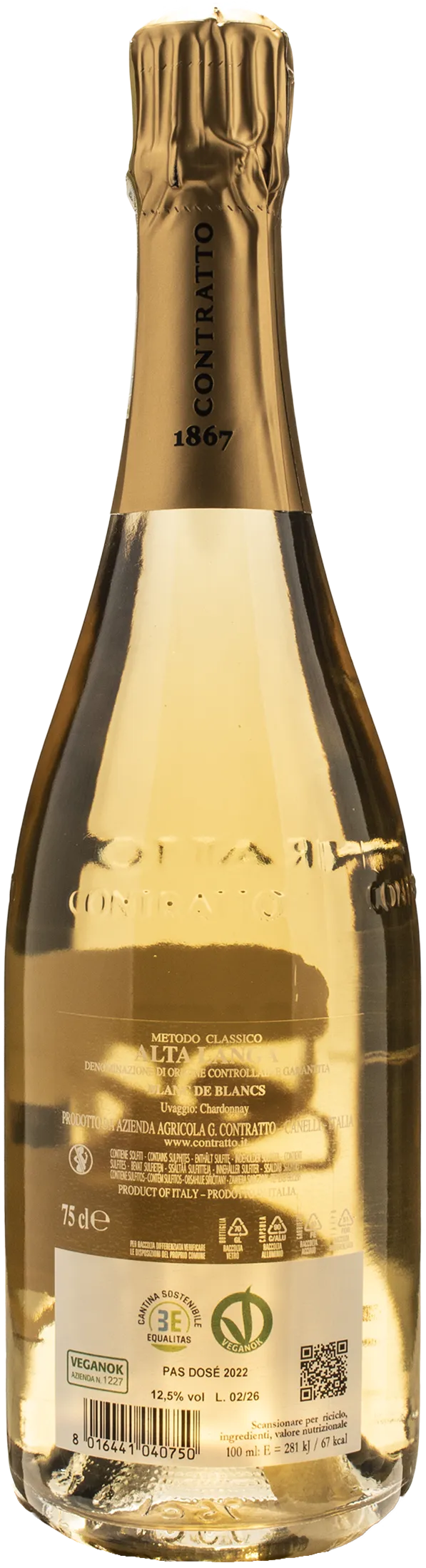 Contratto Alta Langa Blanc de Blancs Pas Dose 2022 - Image 2