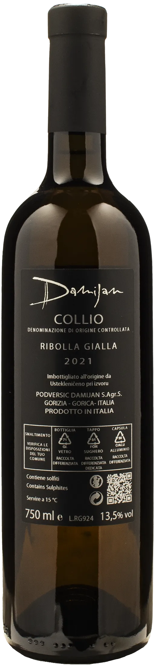 Damijan Podversic Ribolla Gialla 2021 - Image 2