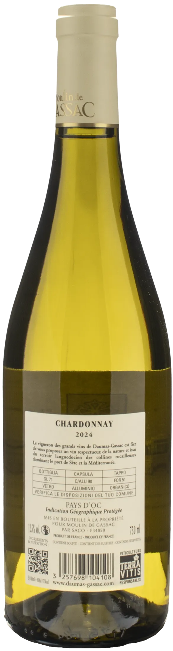 Daumas Gassac Moulin de Gassac Pays D'Oc Chardonnay 2024 - Image 2