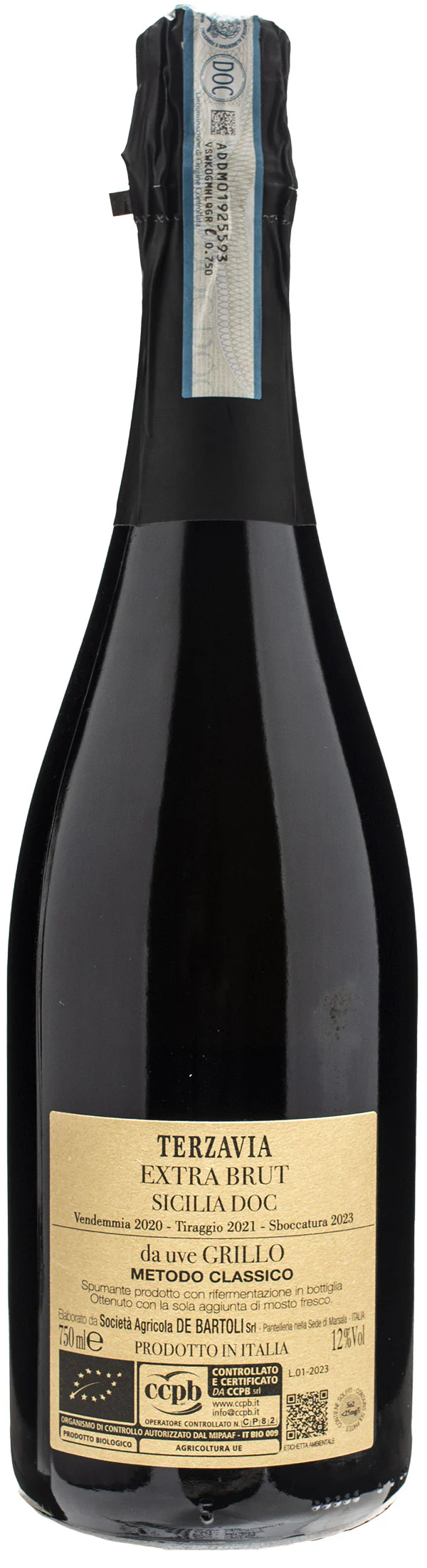 De Bartoli Terza Via Metodo Classico Extra Brut 2020 - Image 2