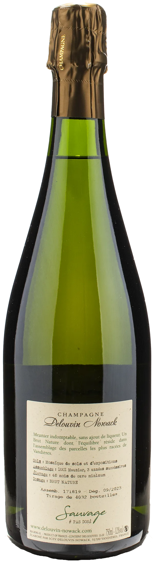 Delouvin Nowack Champagne Sauvage Brut Nature - Image 2