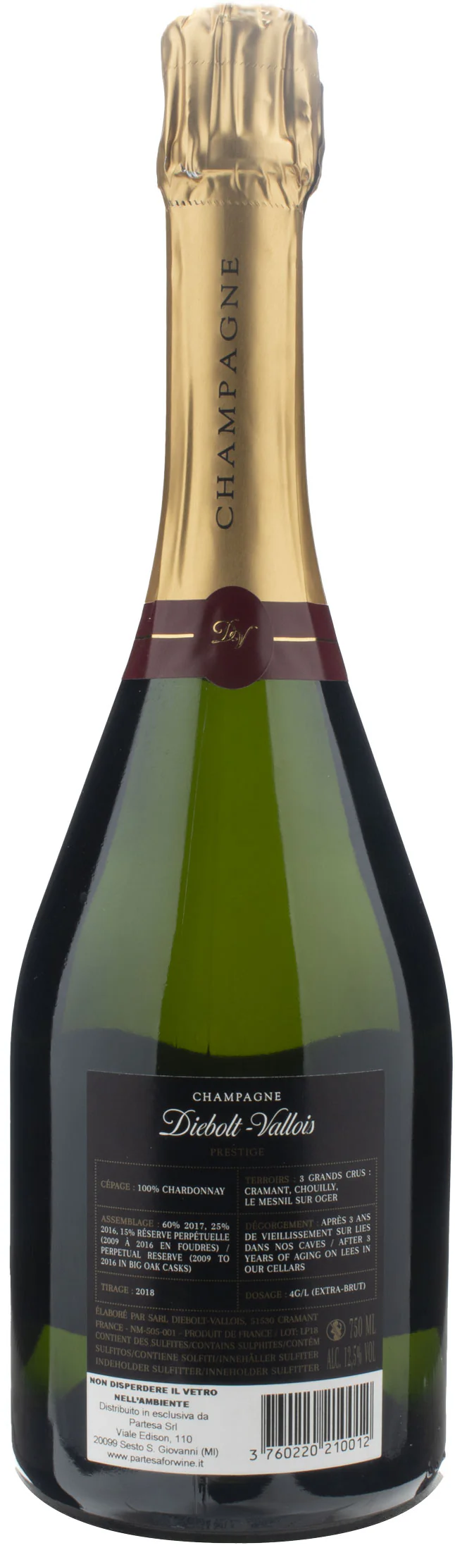 Diebolt Vallois Champagne Blanc de Blancs Prestige Extra Brut - Image 2